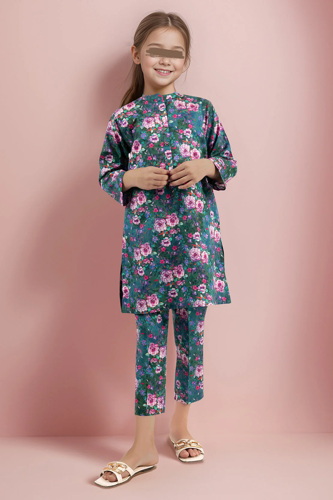 SAYA's Printed Cambric Stitched Mom And Daughter - Image 5