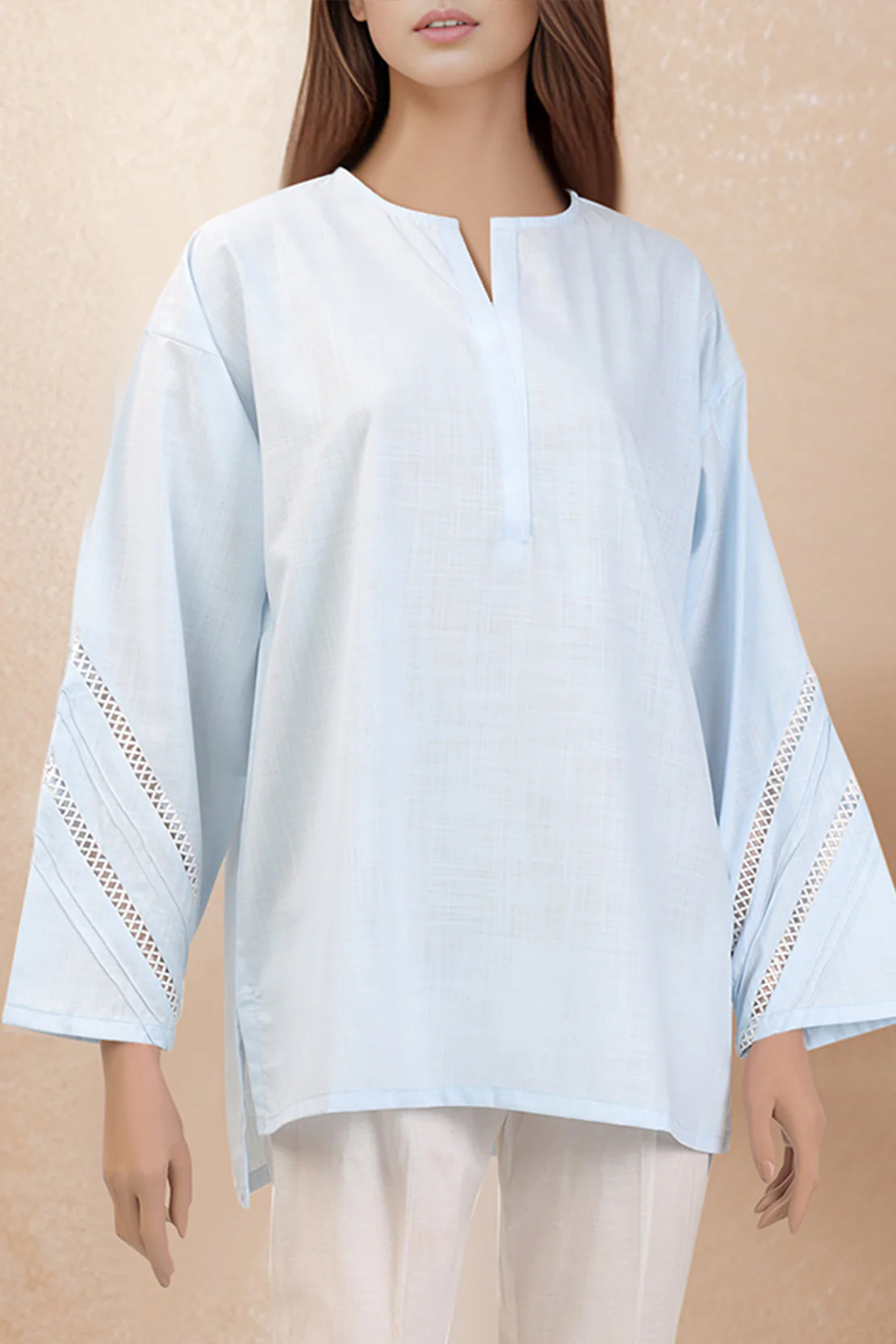 Solid Easy Care Fabric Stitched Shirt
