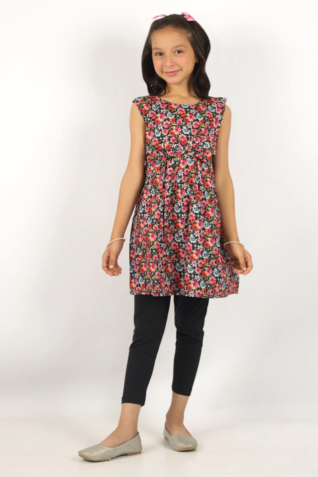 Cotton Dobby Stitched Tier Panel Dress With Ruffled Straps - Image 5