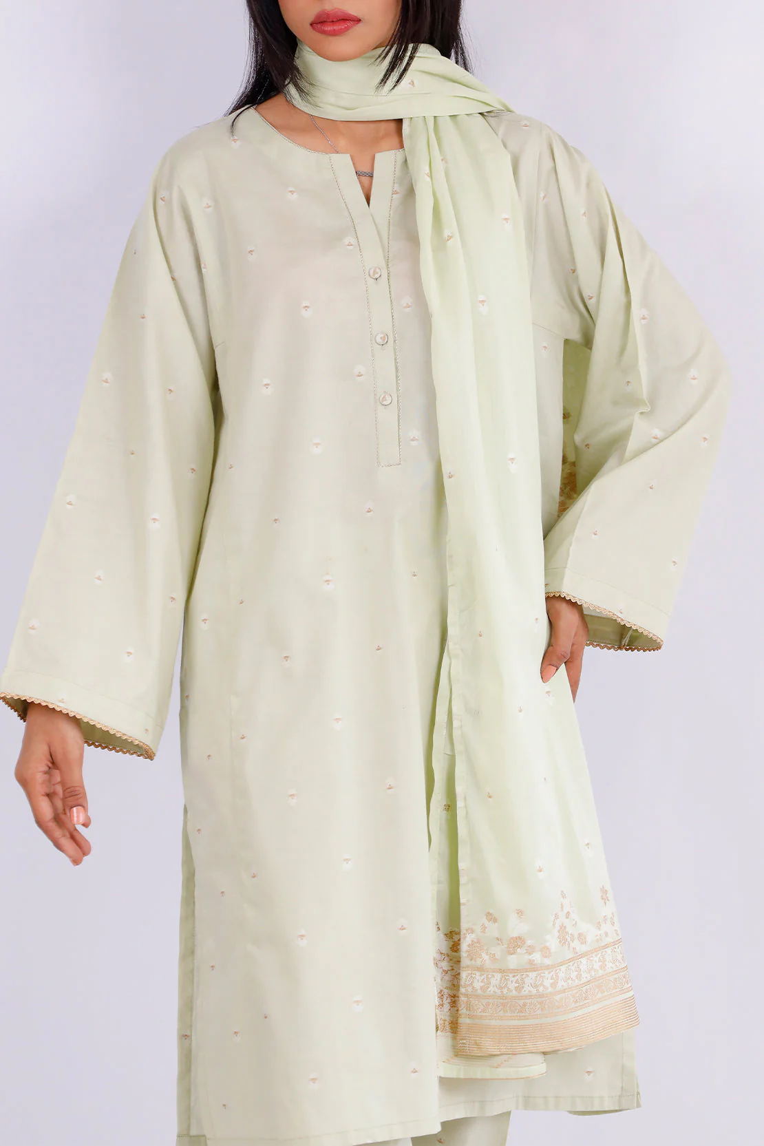 Cotton Jacquard dupatta - Image 3