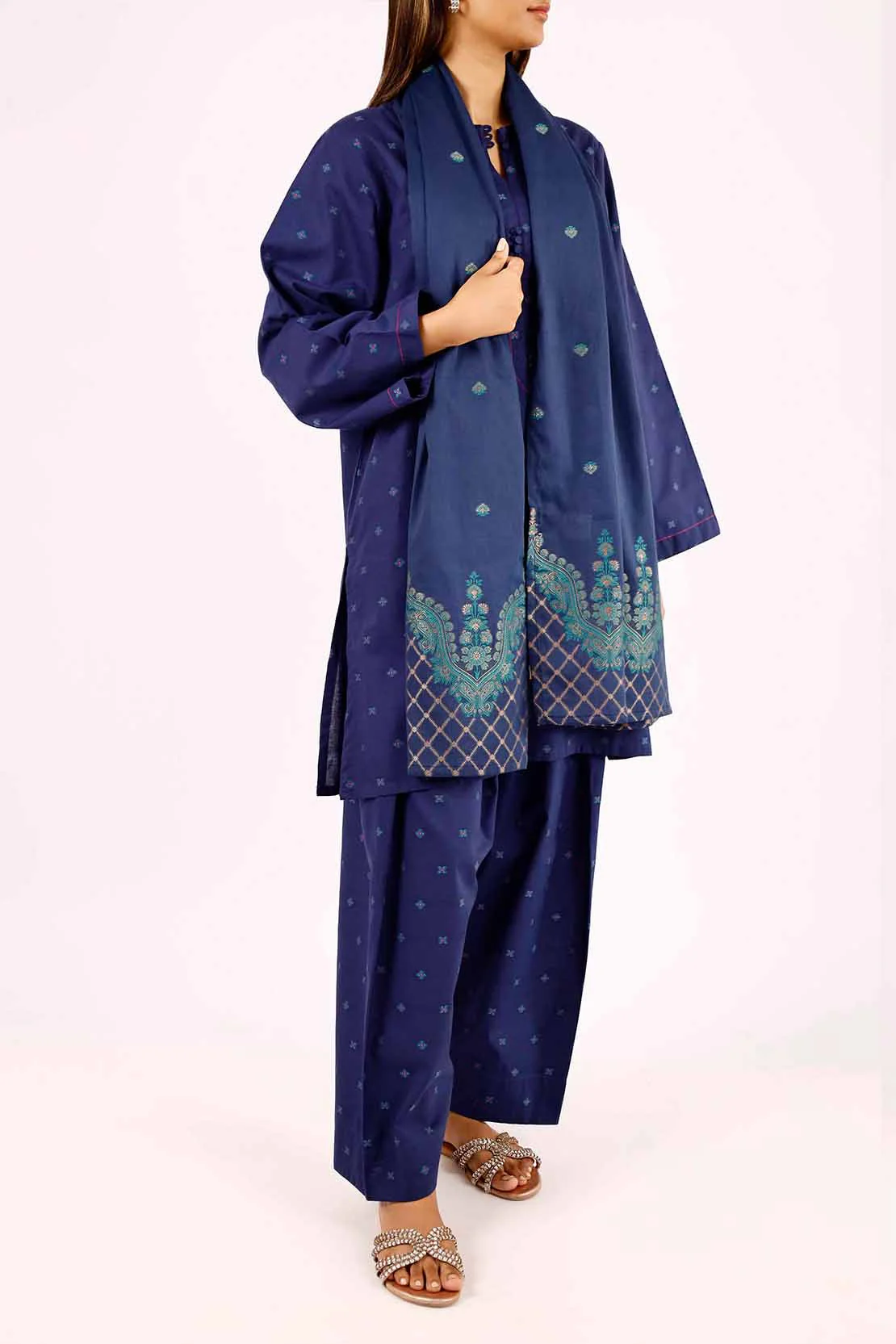 Cotton Jacquard dupatta - Image 2