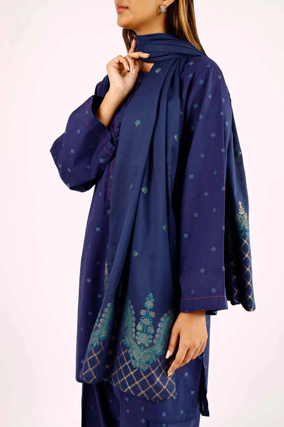 Cotton Jacquard dupatta - Image 5