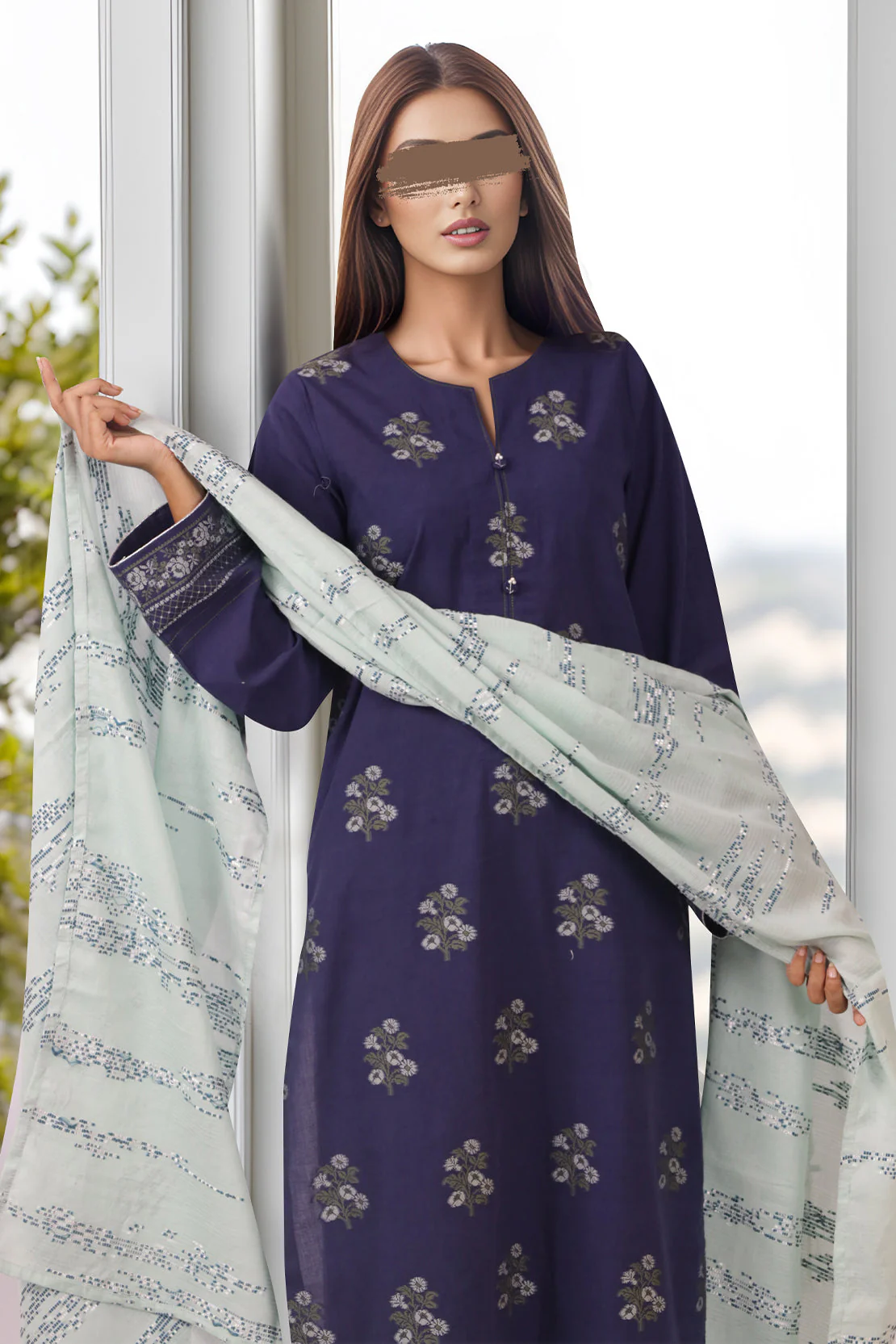 Cotton Jacquard dupatta - Image 2