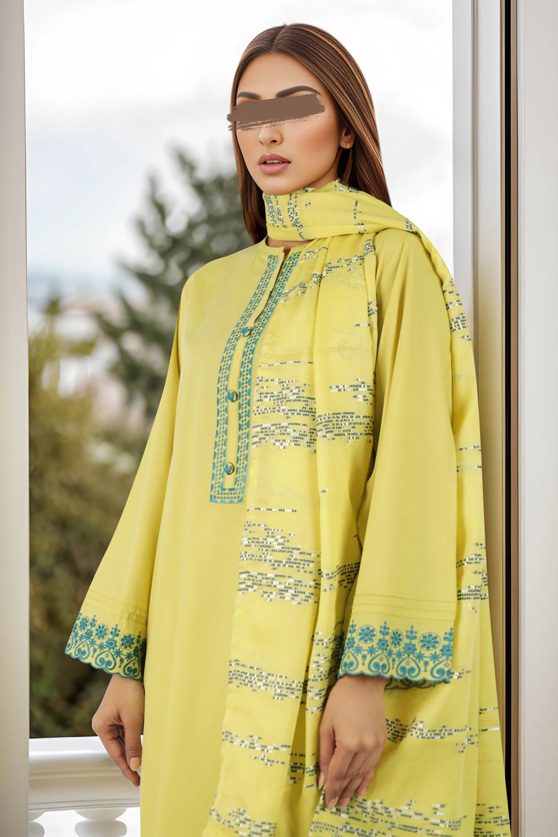 Cotton Jacquard dupatta - Image 2
