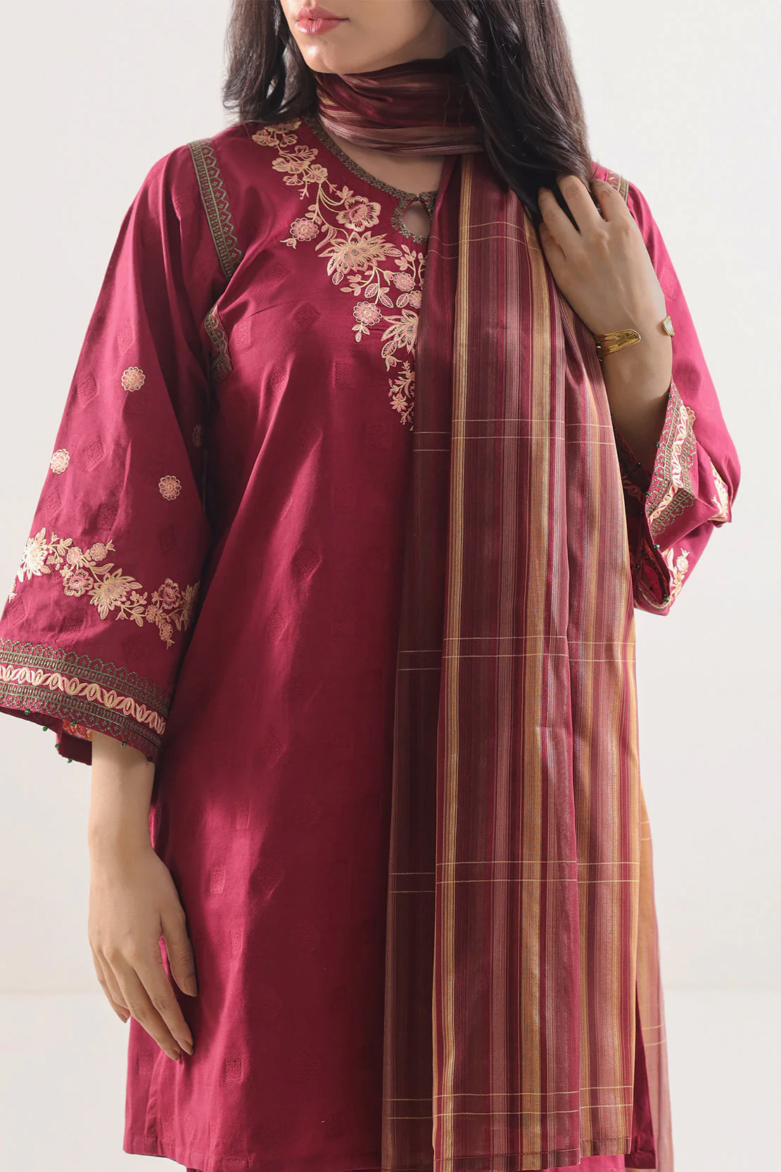 Cotton Jacquard Dupatta - Image 2