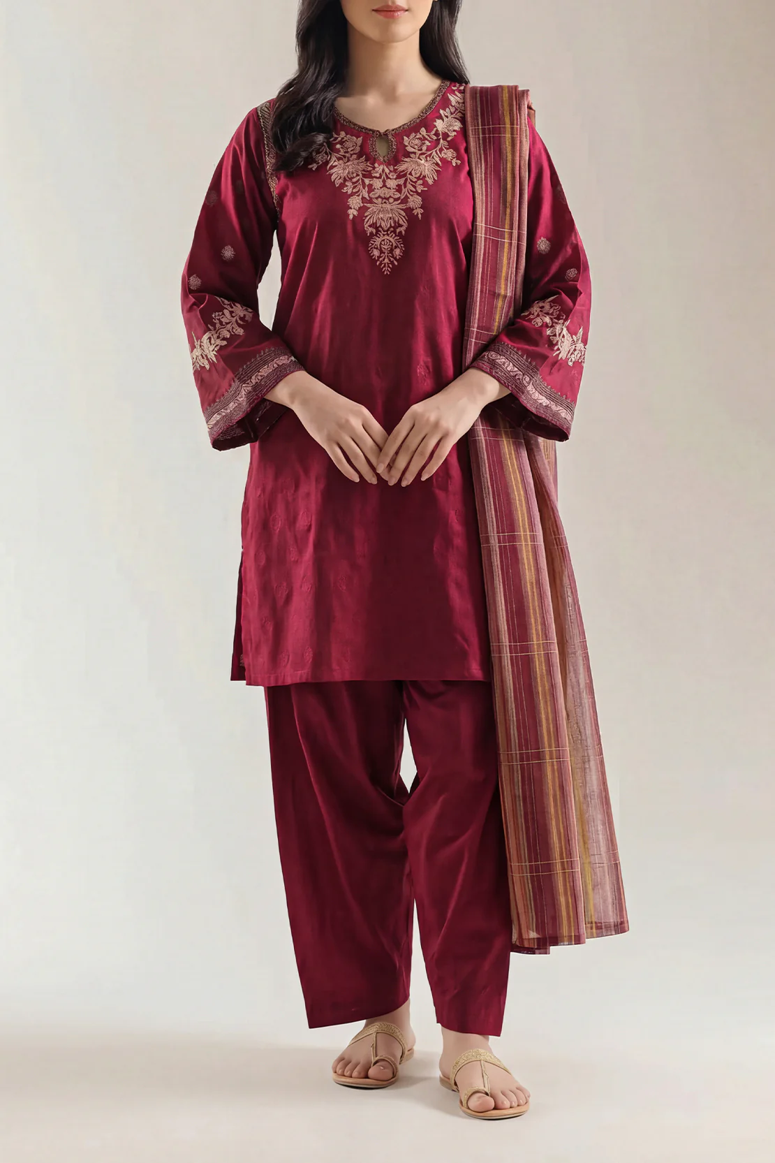 Cotton Jacquard Dupatta - Image 2