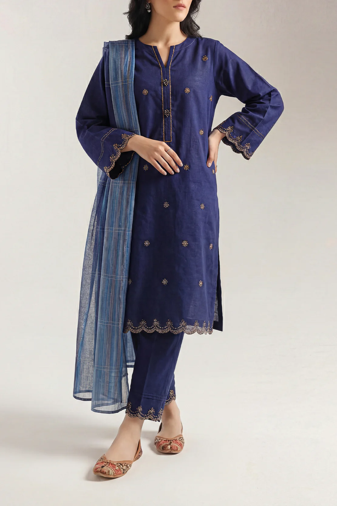Cotton Jacquard Dupatta - Image 2
