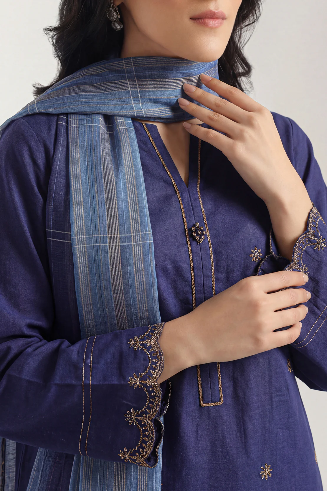 Cotton Jacquard Dupatta - Image 3