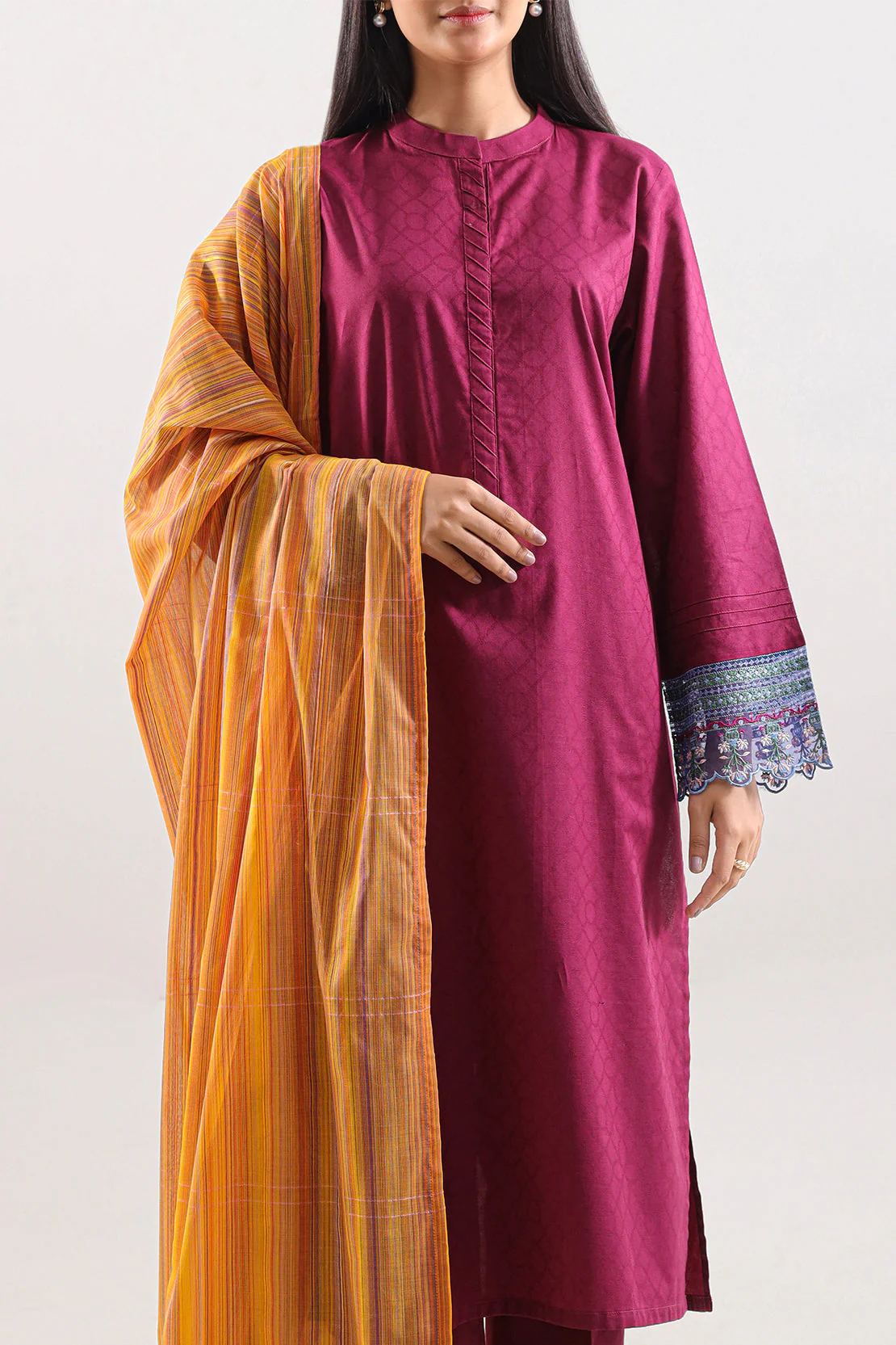 Cotton Jacquard Dupatta - Image 2
