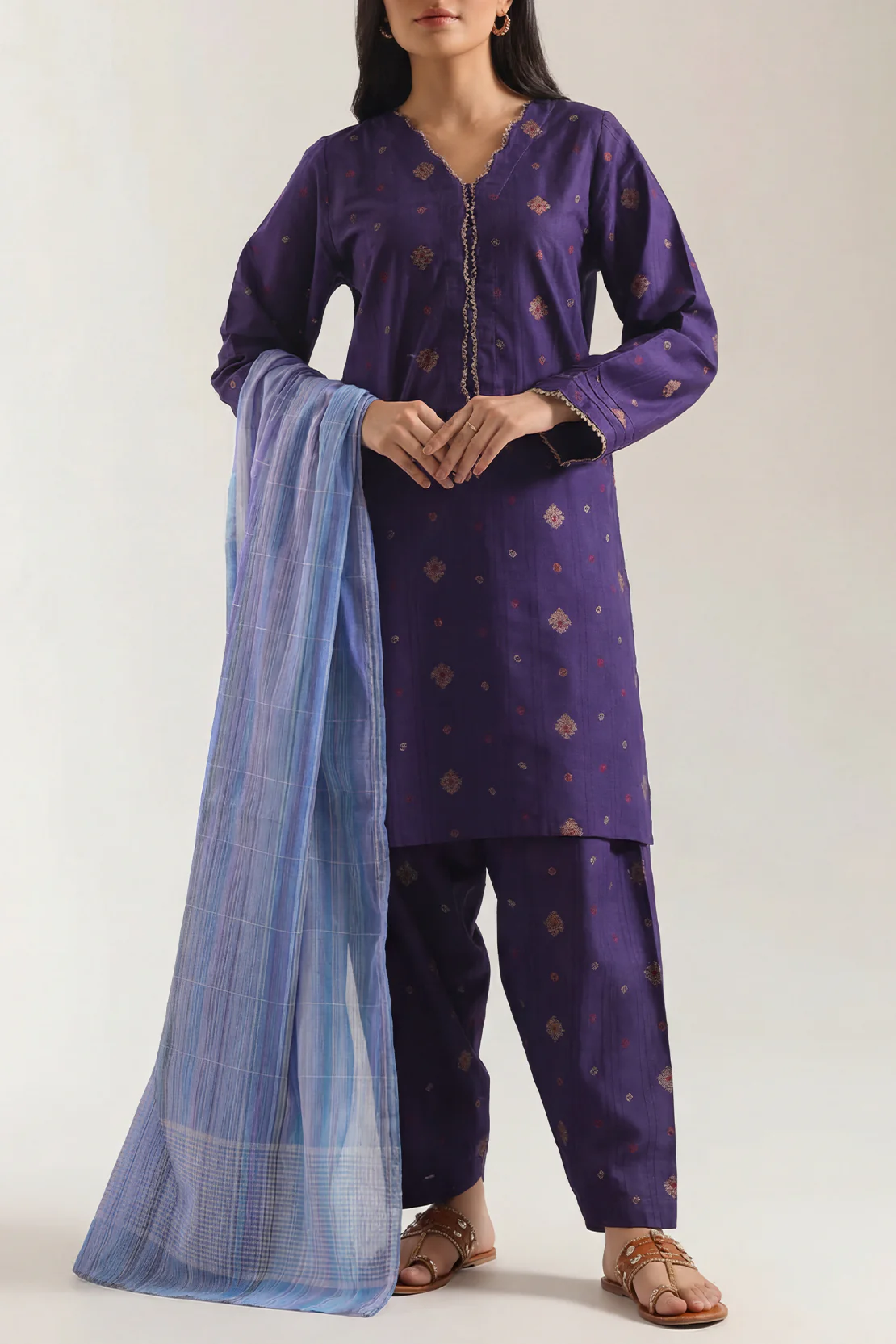 Cotton Jacquard Dupatta - Image 3