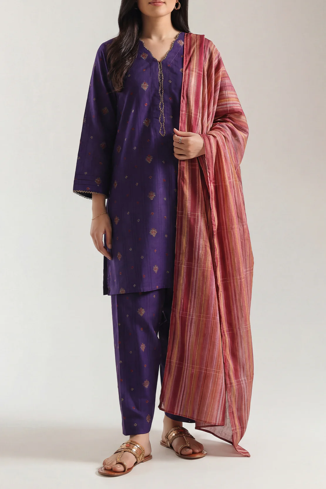Cotton Jacquard Dupatta - Image 2