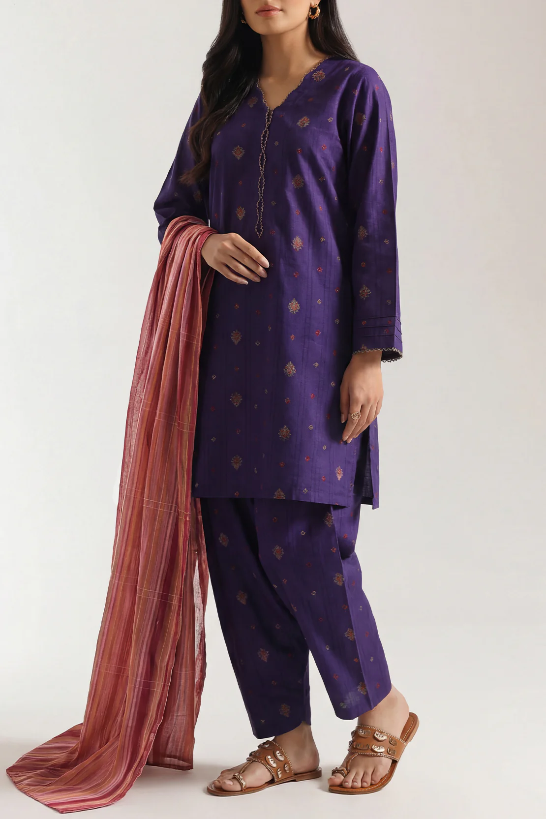 Cotton Jacquard Dupatta - Image 3