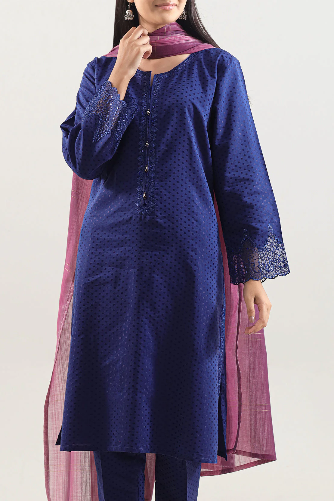 Cotton Jacquard Dupatta - Image 3