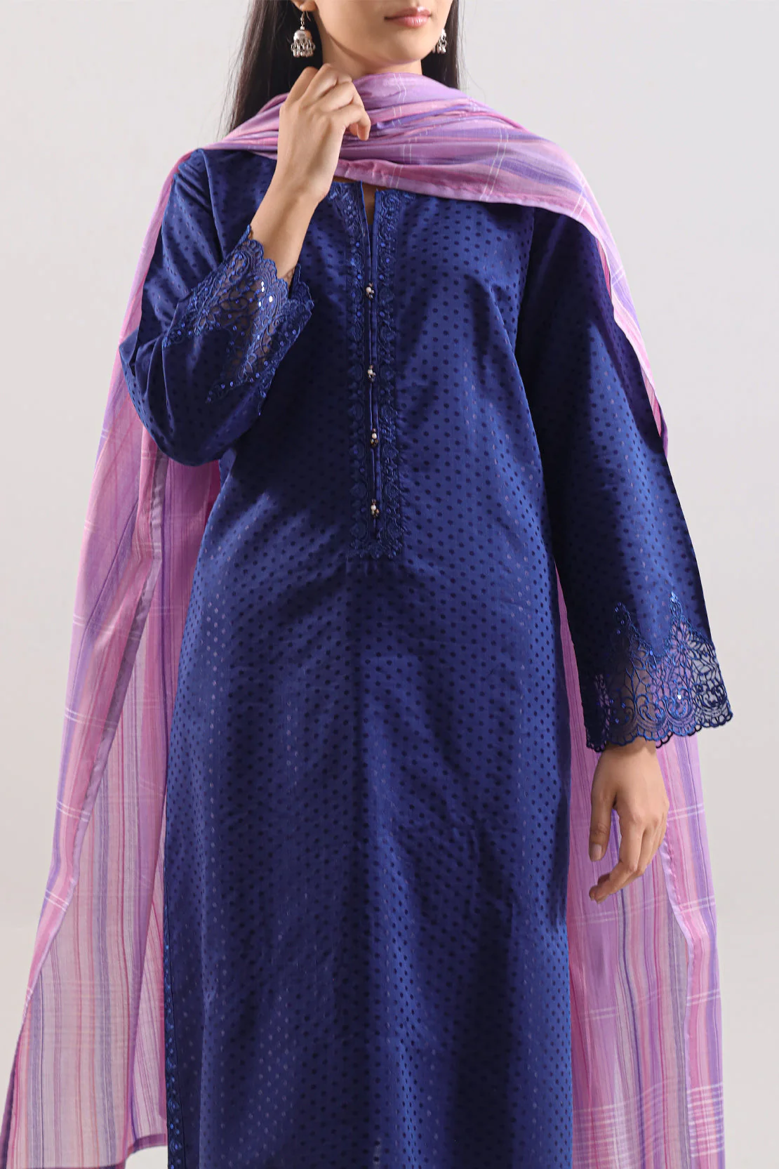 Cotton Jacquard Dupatta - Image 2