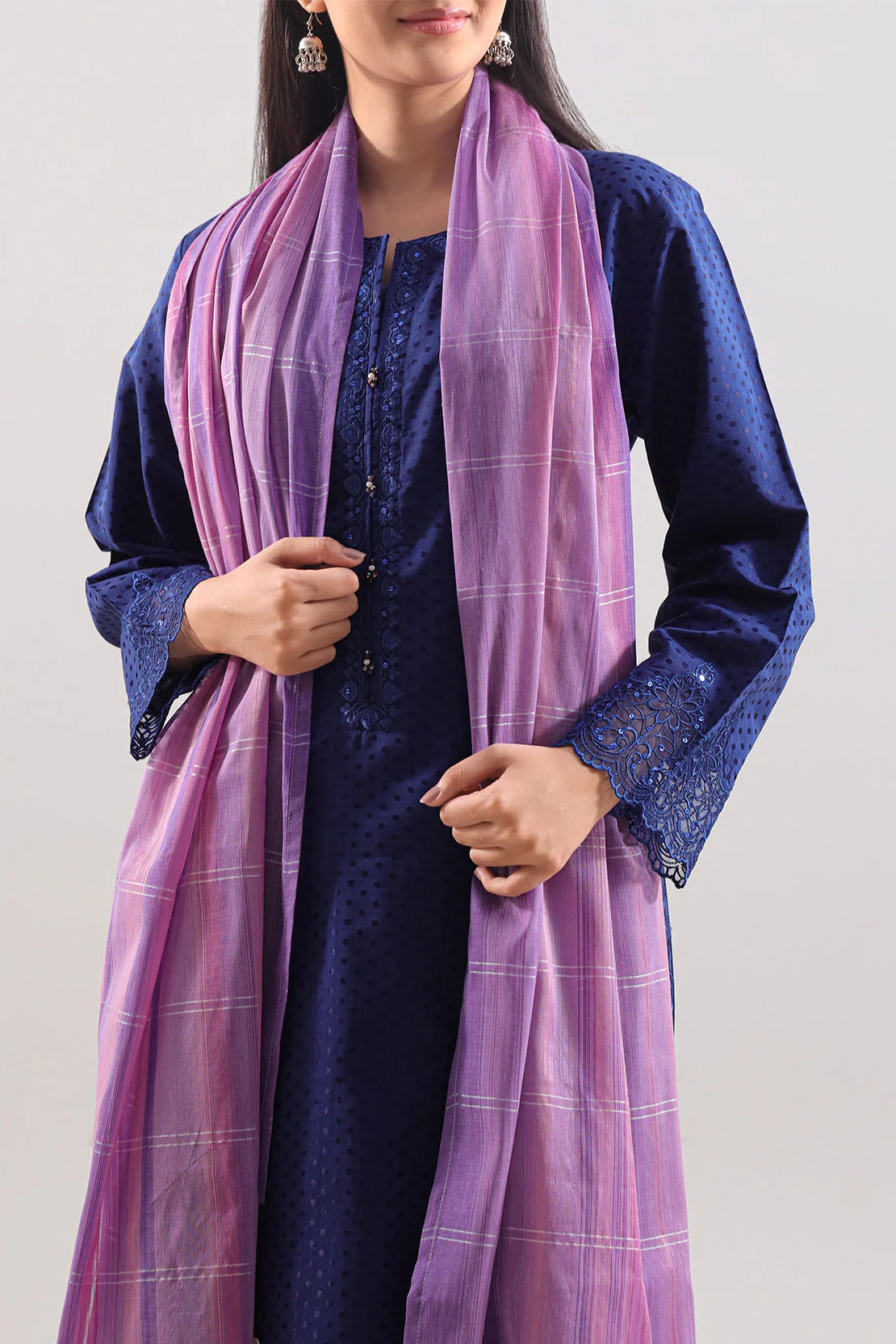 Cotton Jacquard Dupatta - Image 2