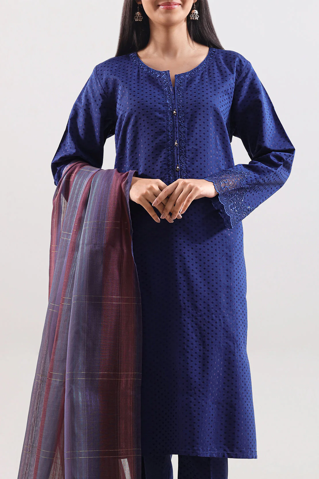 Cotton Jacquard Dupatta - Image 2