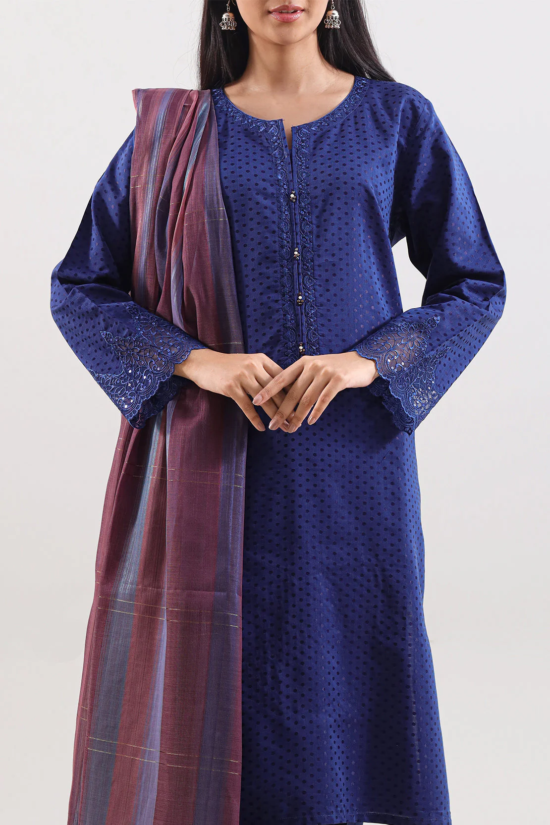 Cotton Jacquard Dupatta - Image 2