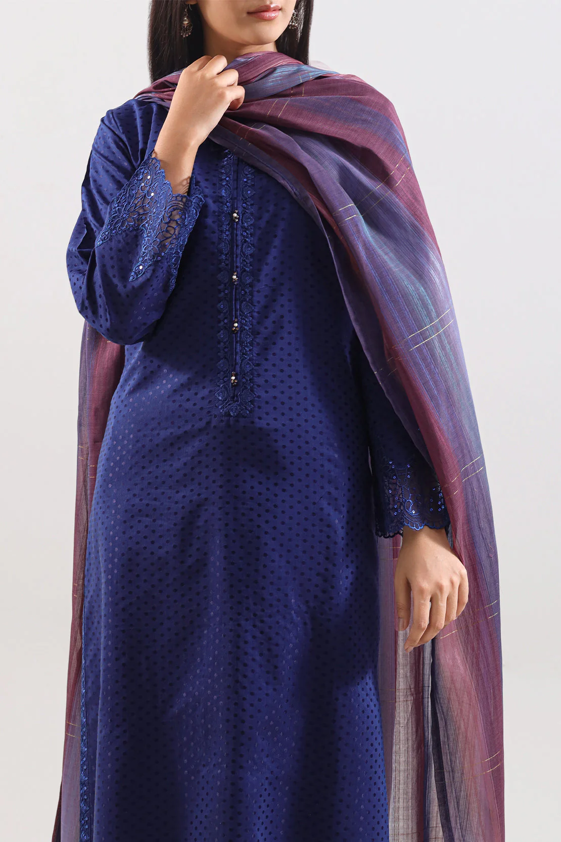Cotton Jacquard Dupatta - Image 3