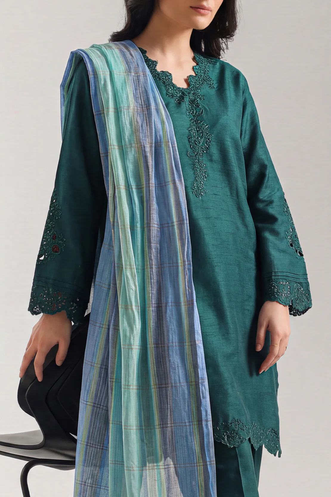 Cotton Jacquard Dupatta - Image 3