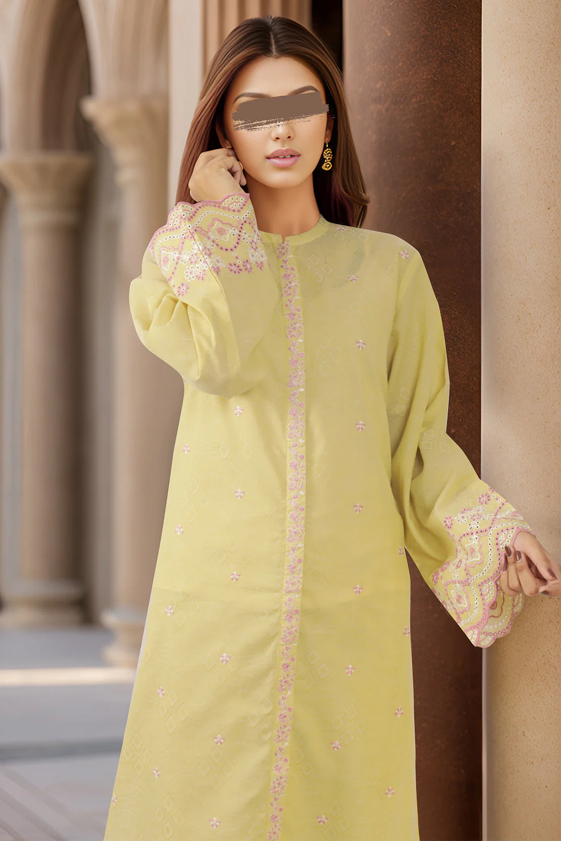 Cotton Jacquard Embroidered Stitched 2 Piece (Shirt/Trouser) - Image 3