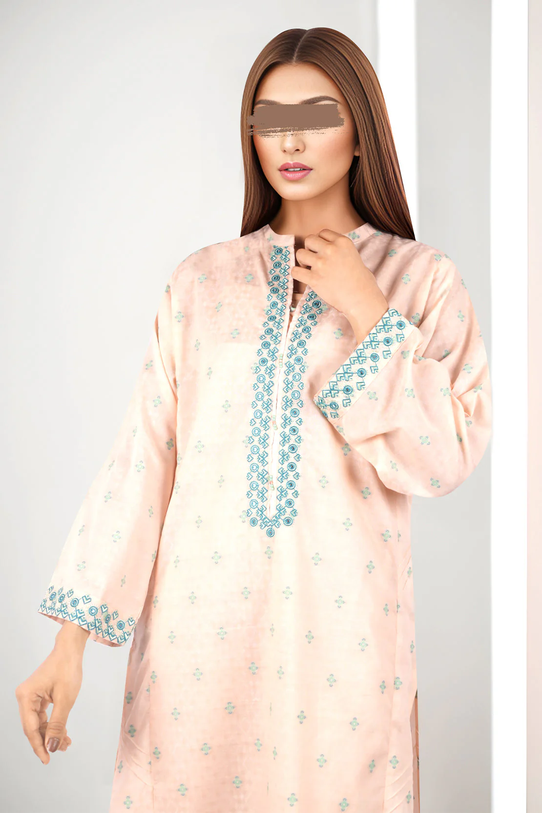 Cotton Jacquard Embroidered Stitched 2 Piece (Shirt/Trouser) - Image 3