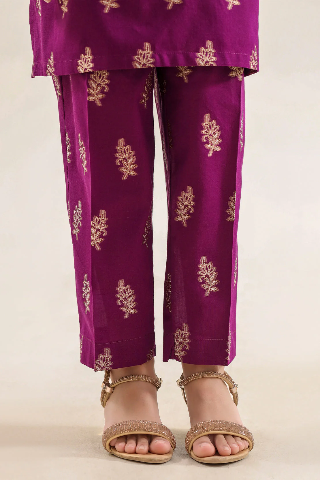 Cotton Jacquard Pants For Kids