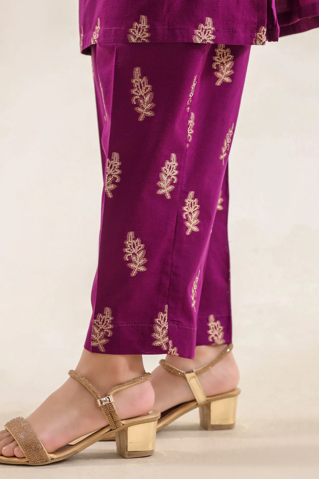 Cotton Jacquard Pants For Kids - Image 2
