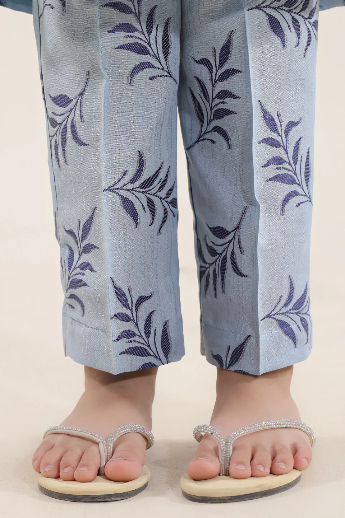 Cotton Jacquard Pants For Kids