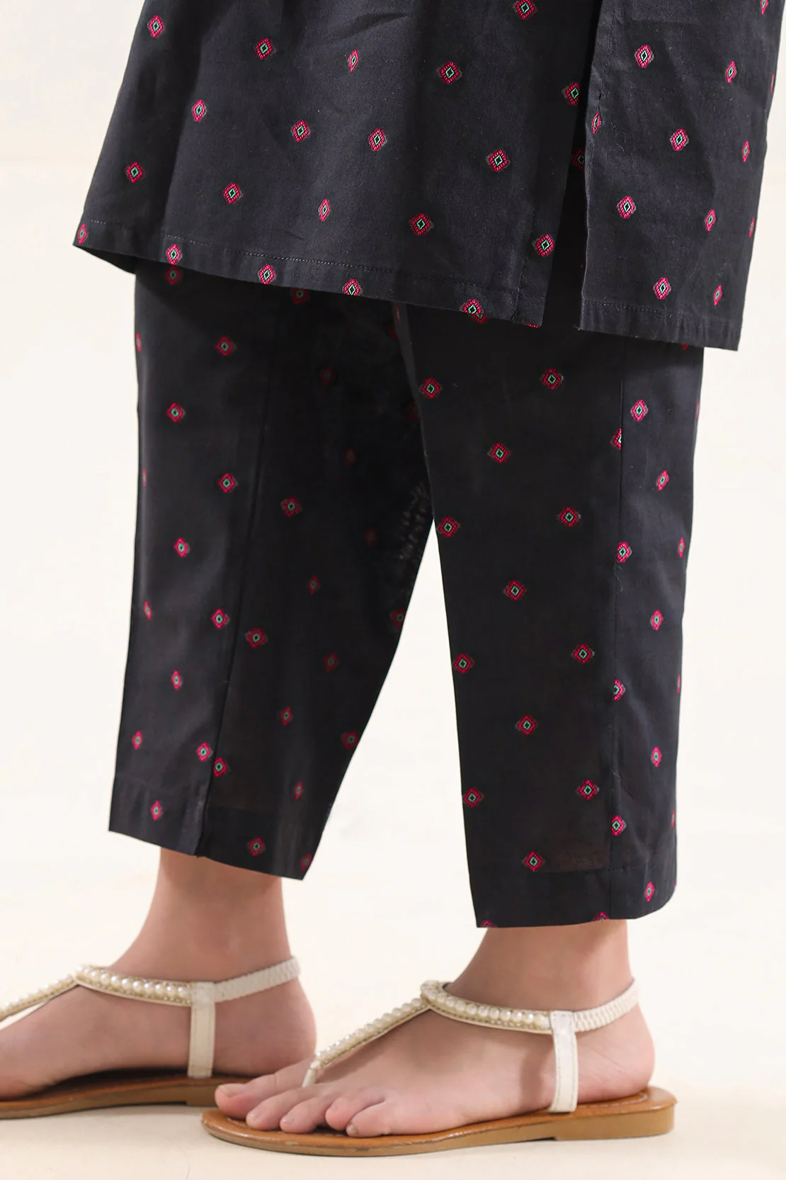 Cotton Jacquard Pants For Kids - Image 2