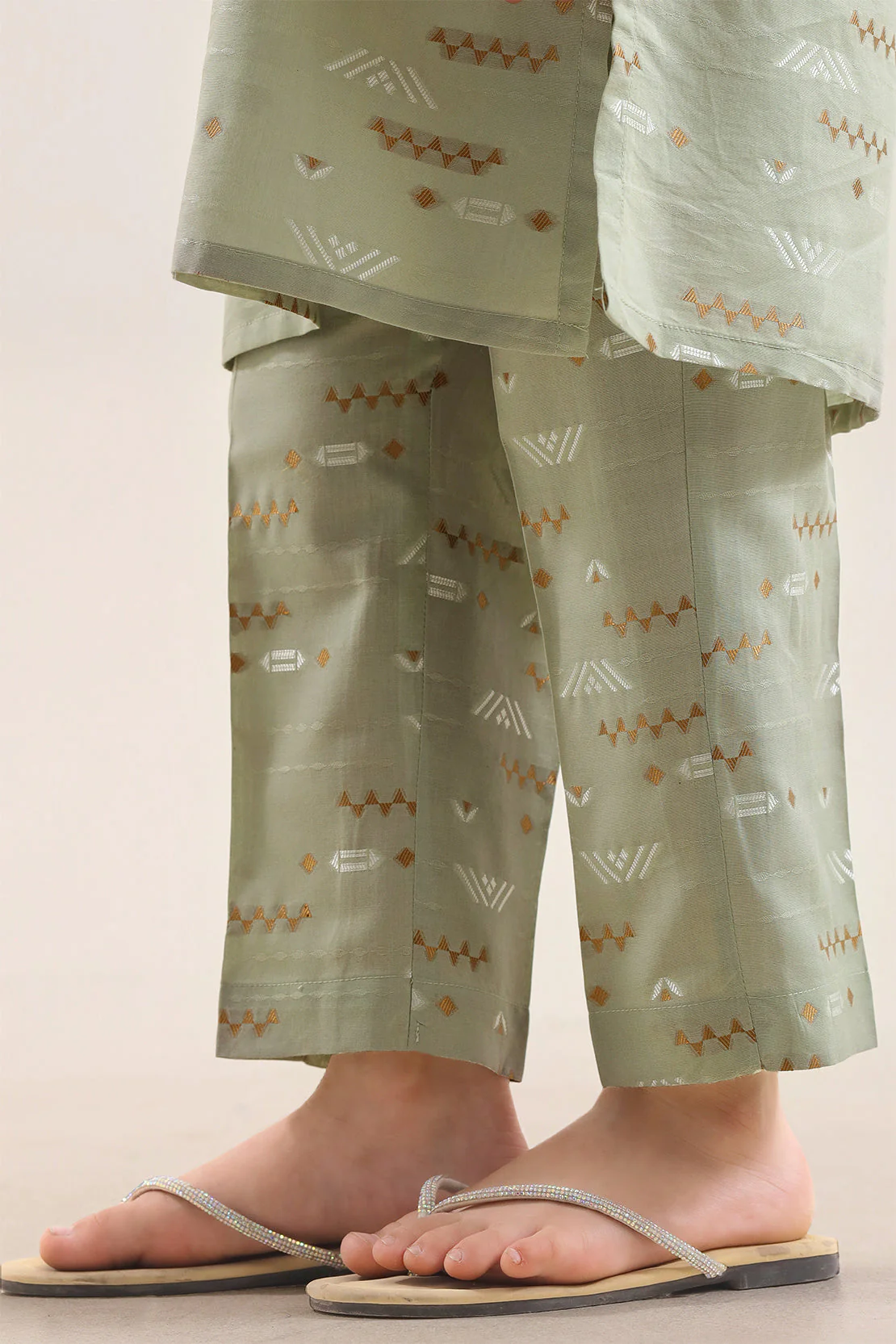 Cotton Jacquard Pants For Kids