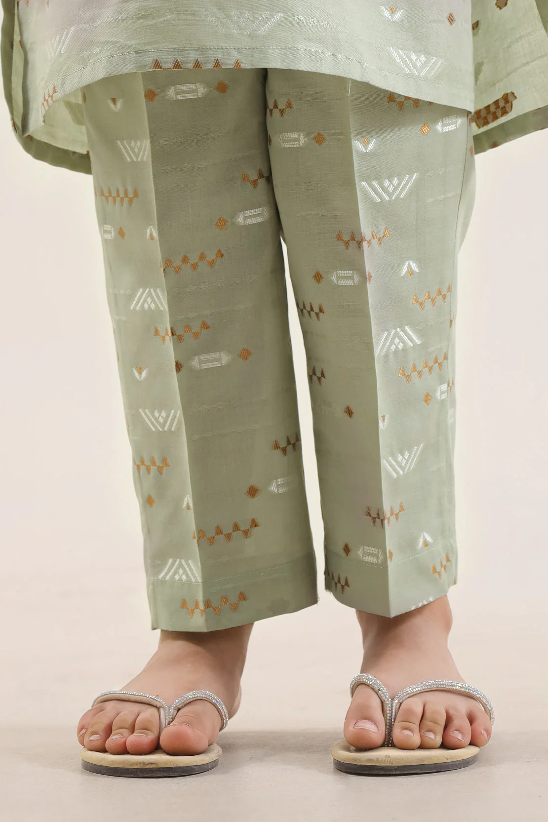 Cotton Jacquard Pants For Kids - Image 2