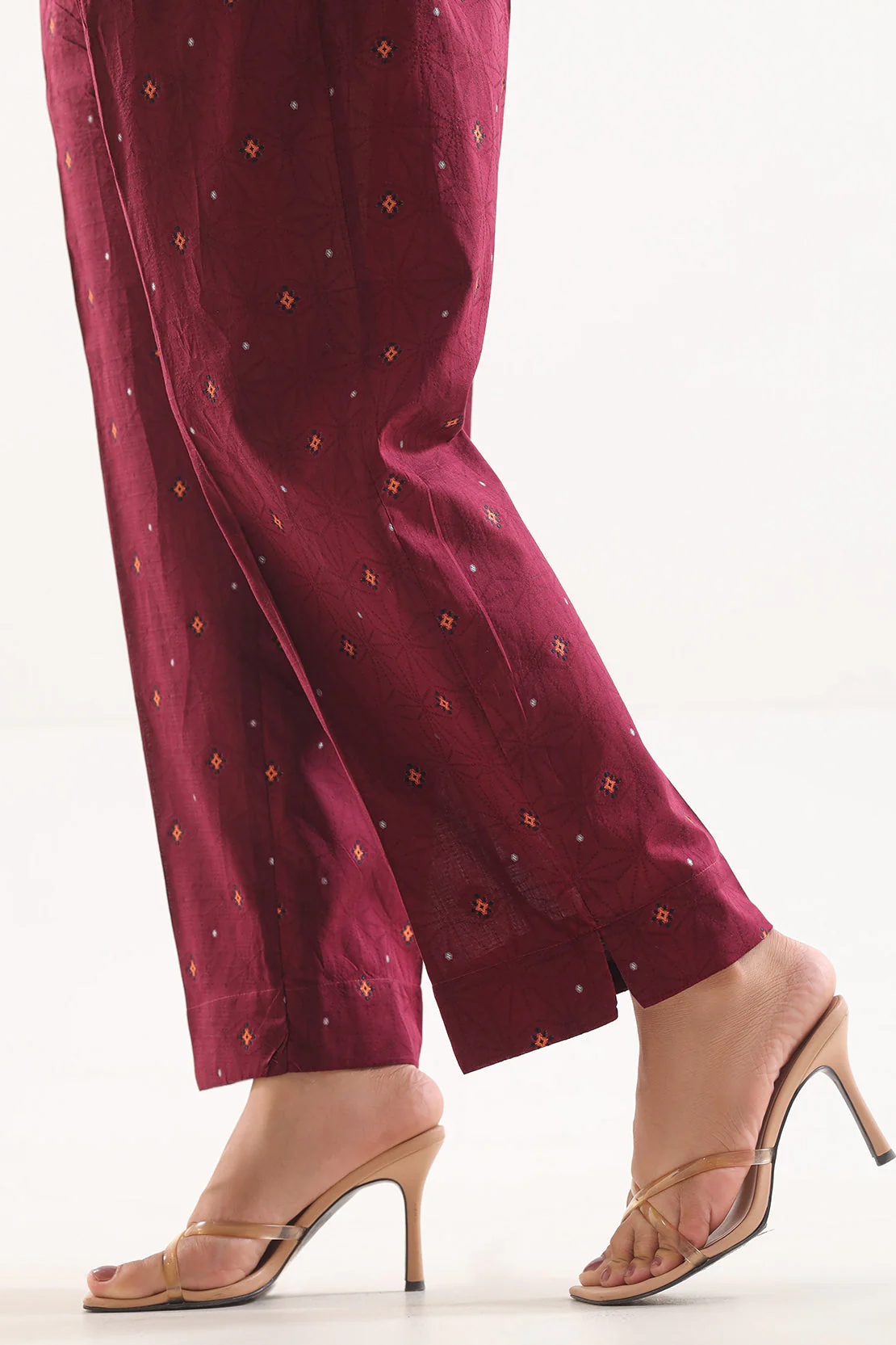 Cotton Jacquard Pants - Image 2