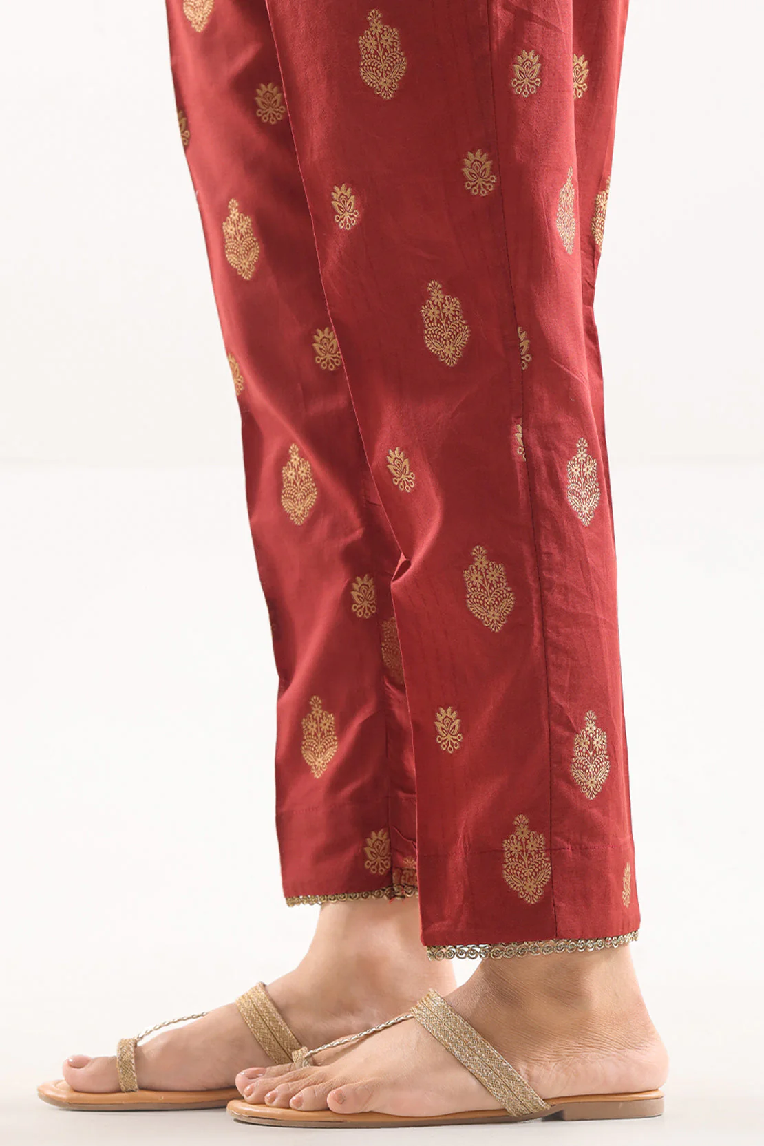 Cotton Jacquard Pants - Image 2