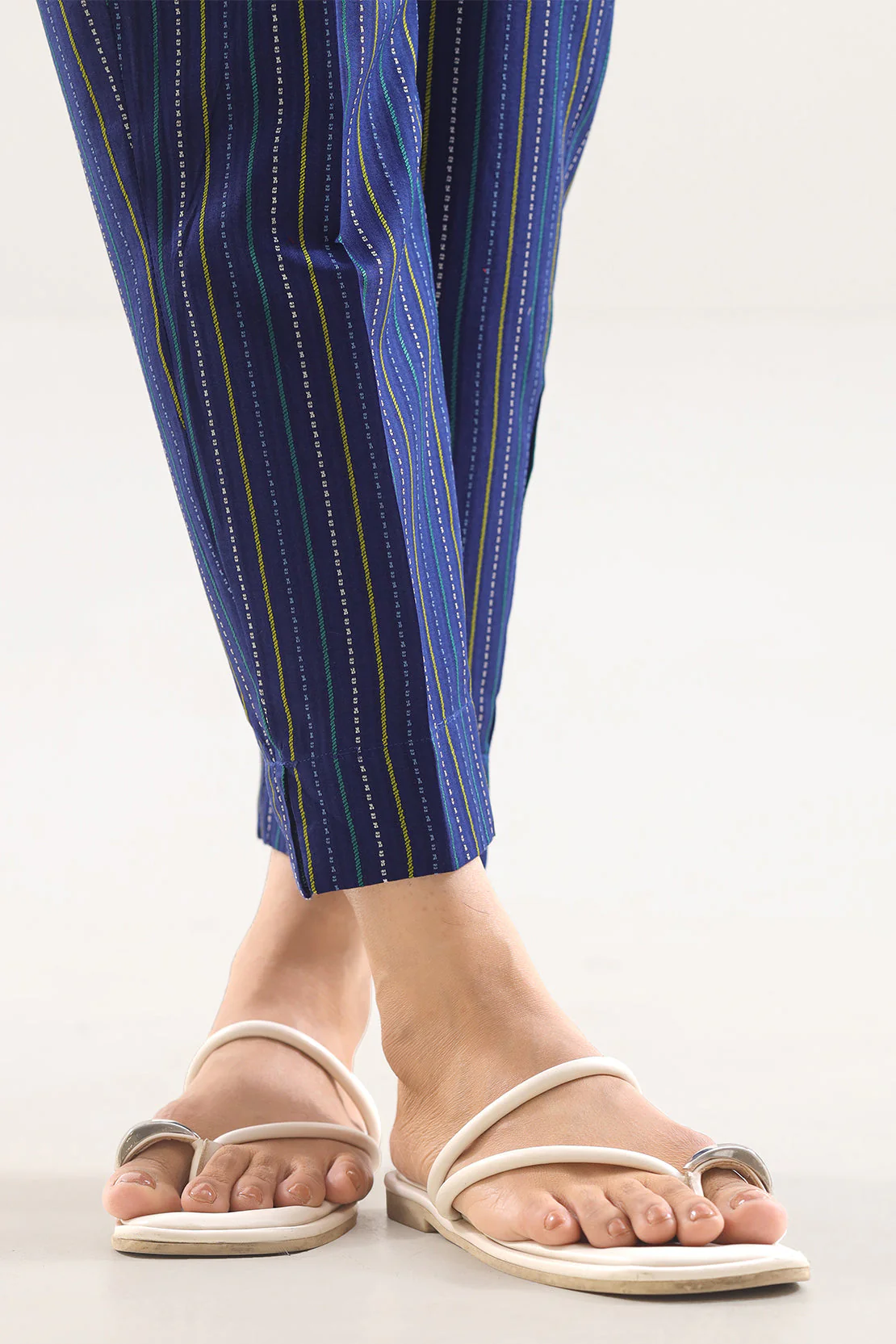 Cotton Jacquard Pants - Image 2