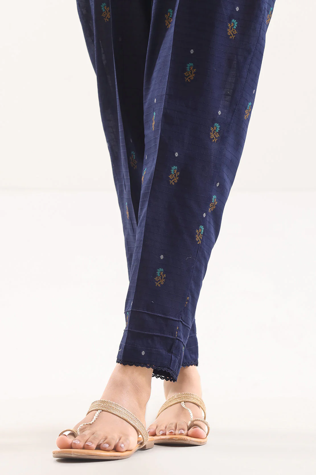 Cotton Jacquard Pants - Image 3