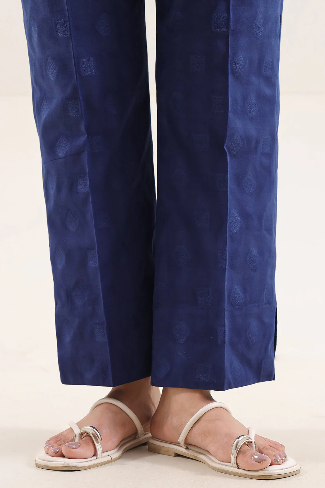Cotton Jacquard Pants
