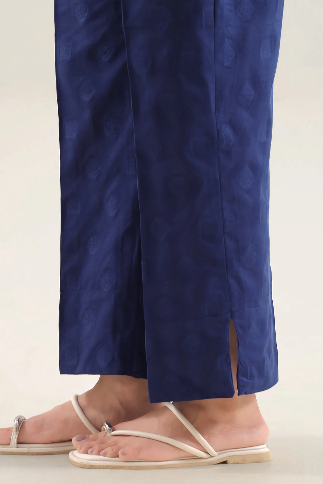 Cotton Jacquard Pants - Image 2