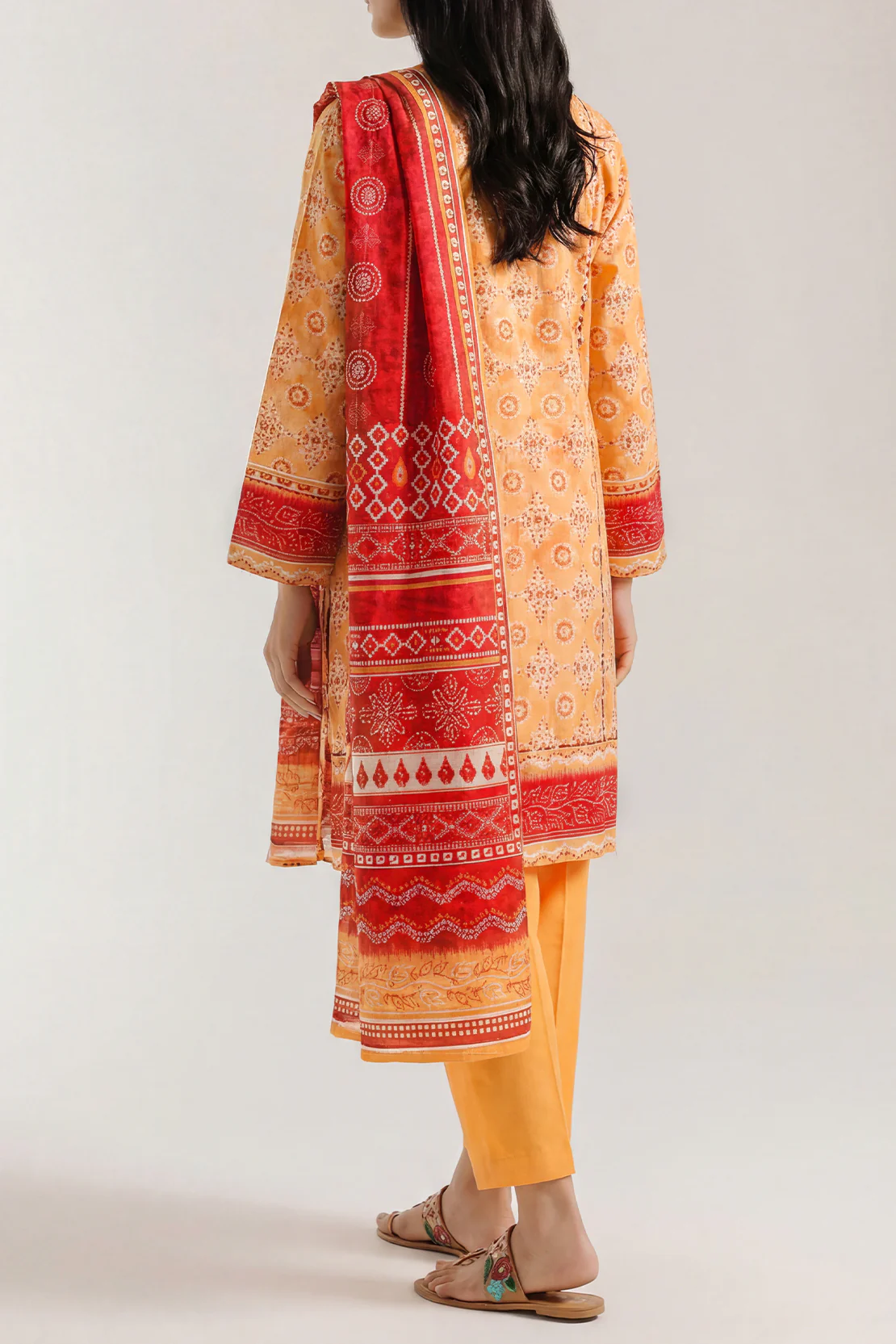 Cotton Jacquard Stitched 2 Piece (Shirt/Dupatta) - Image 4