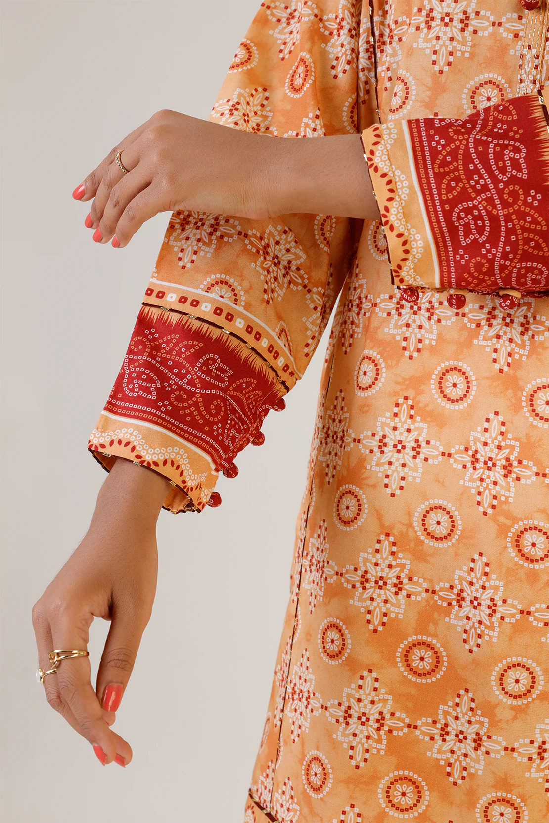Cotton Jacquard Stitched 2 Piece (Shirt/Dupatta) - Image 5