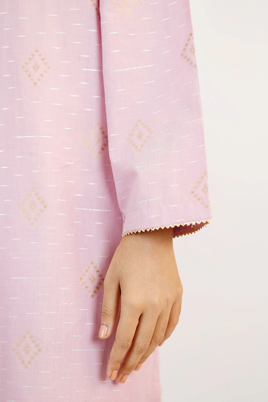 Cotton Jacquard Stitched 2 Piece (Shirt/Dupatta) - Image 6