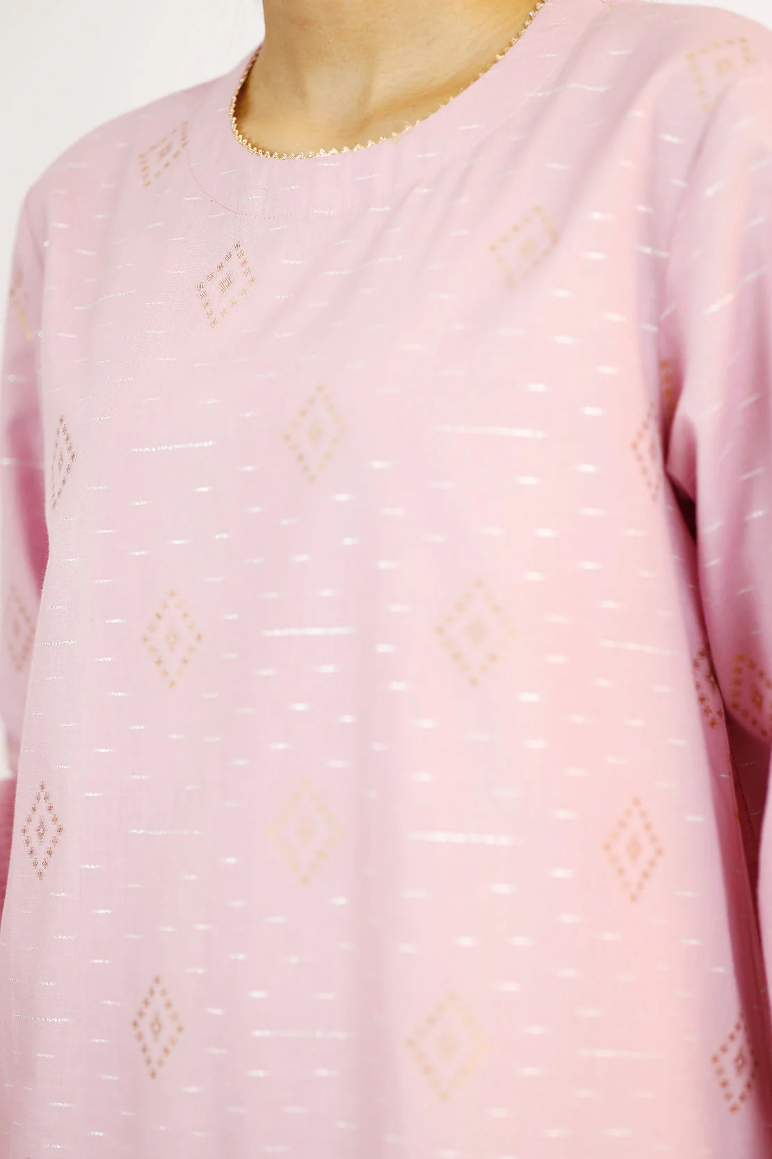 Cotton Jacquard Stitched 2 Piece (Shirt/Dupatta) - Image 7