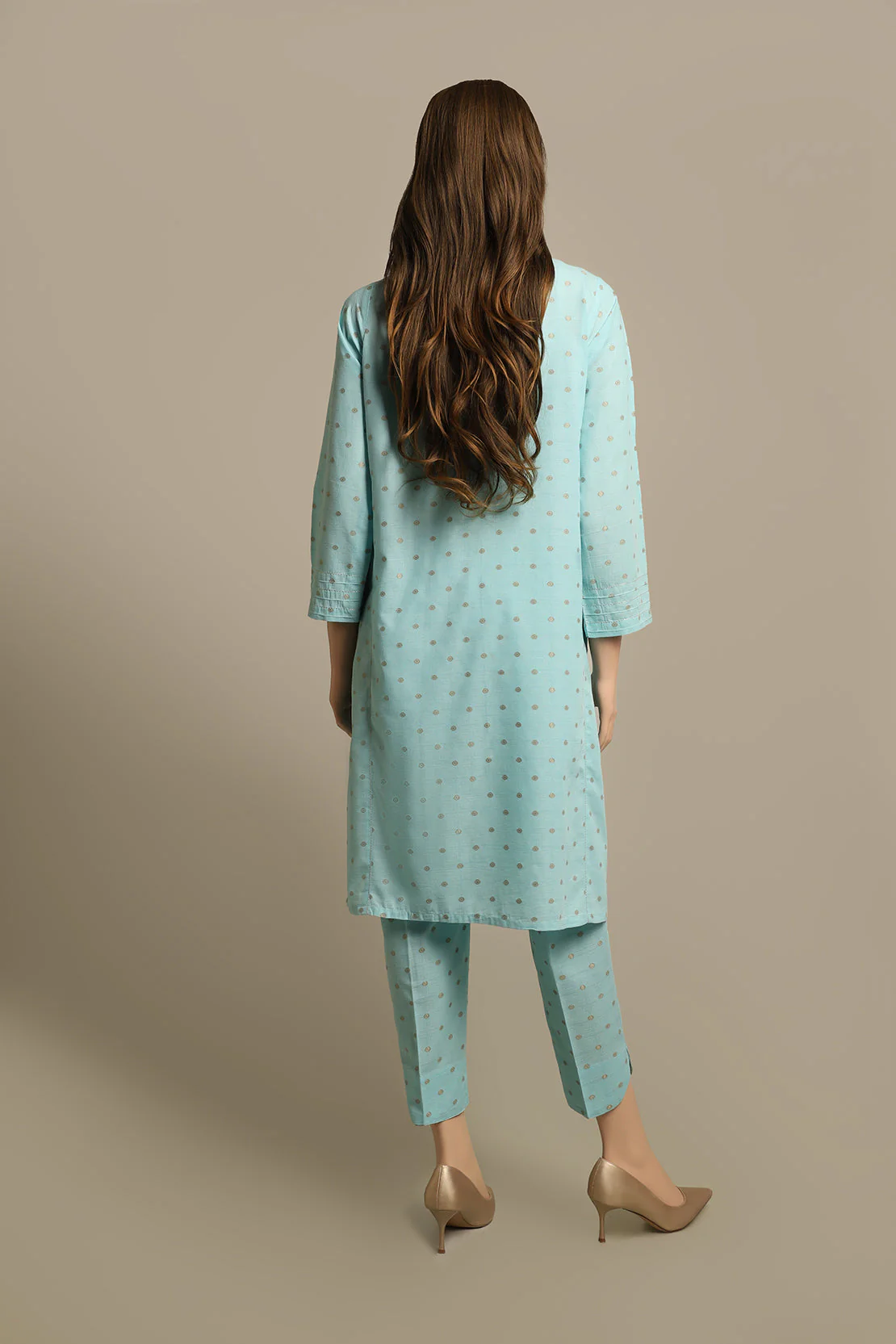 Cotton Jacquard Stitched 2 Piece (Shirt/Trouser) - Image 2