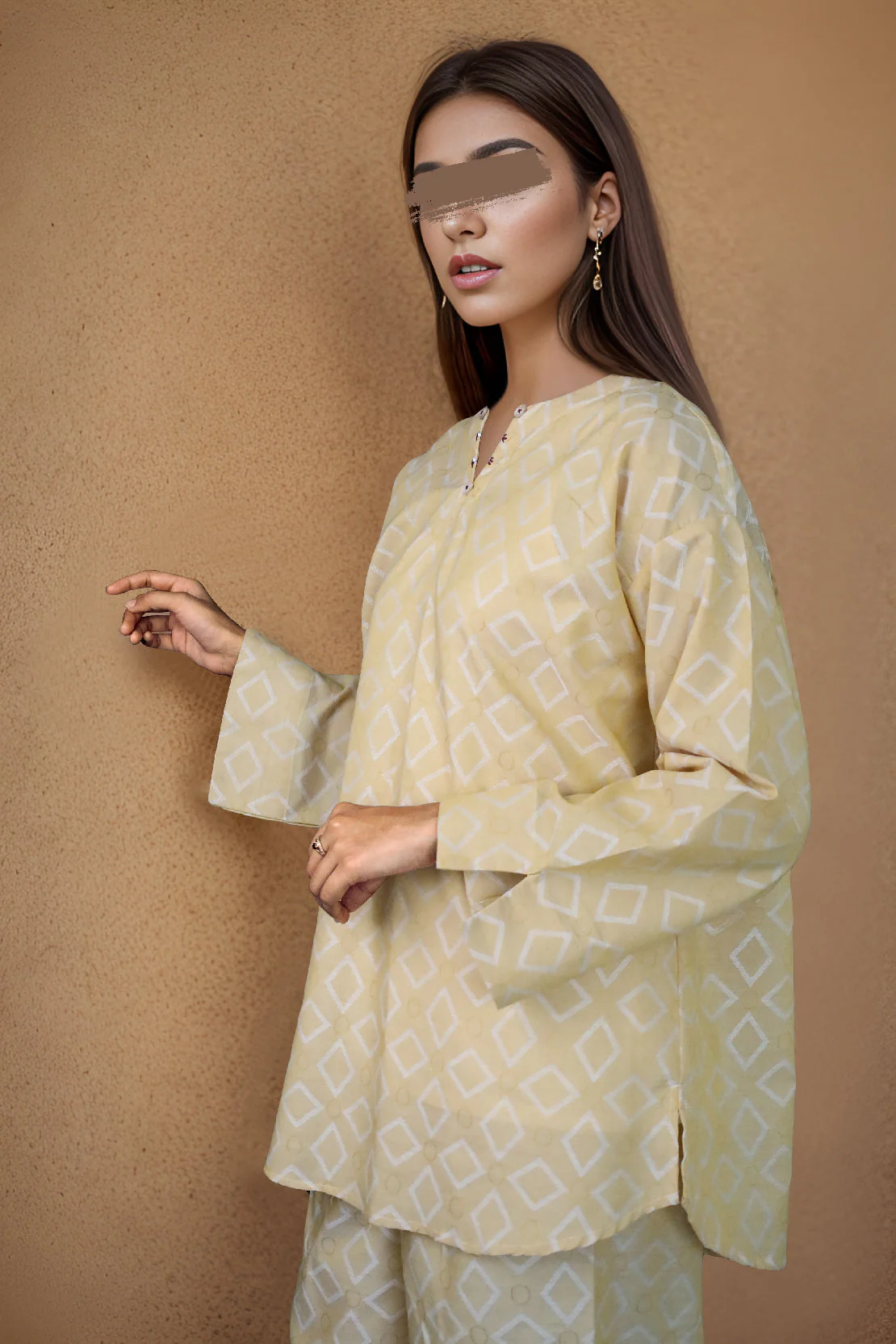 Cotton Jacquard Stitched 2 Piece (Shirt/Trouser) - Image 2