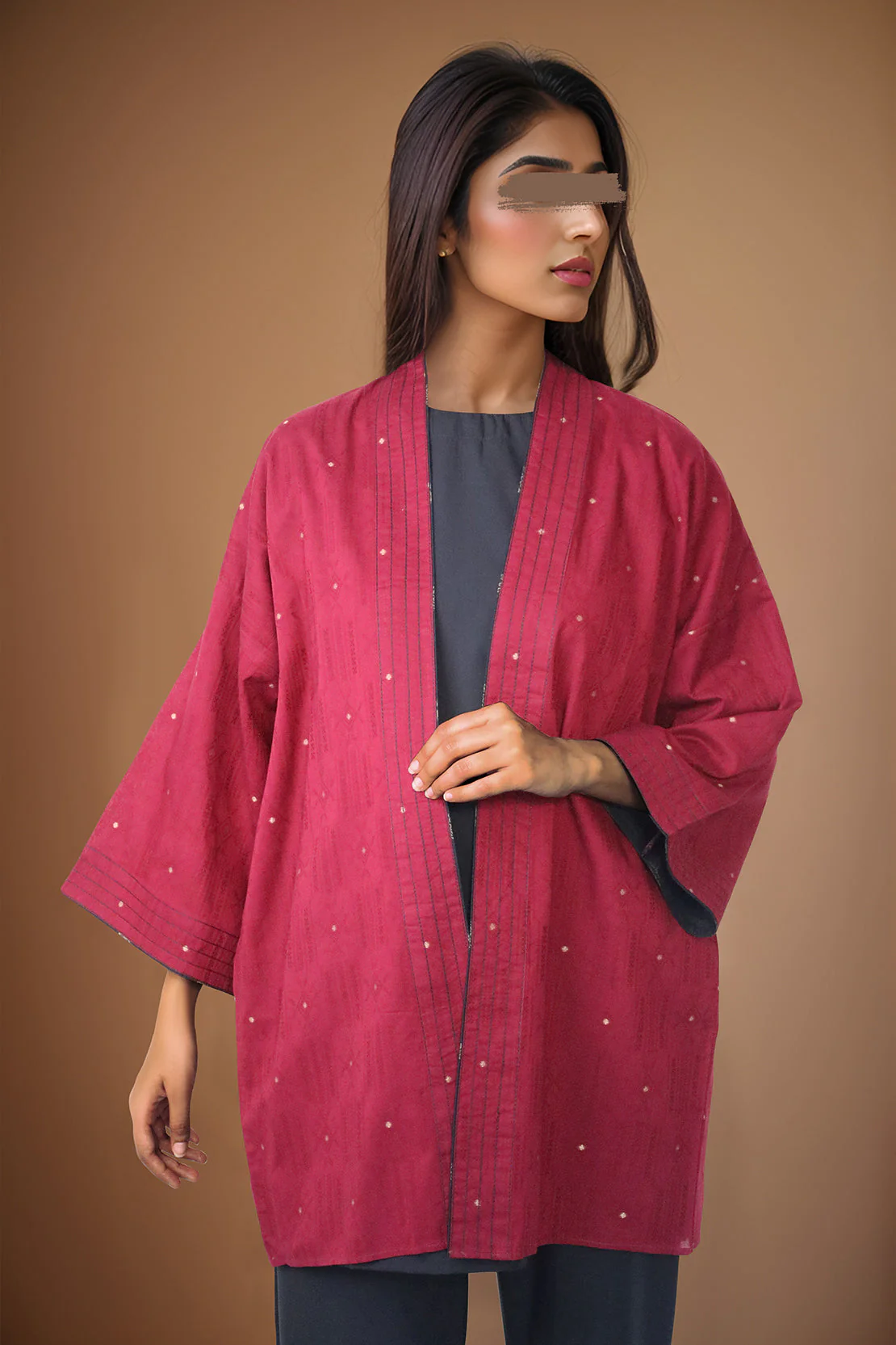 Cotton Jacquard Stitched 2 Piece (Shirt/Trouser) - Image 2