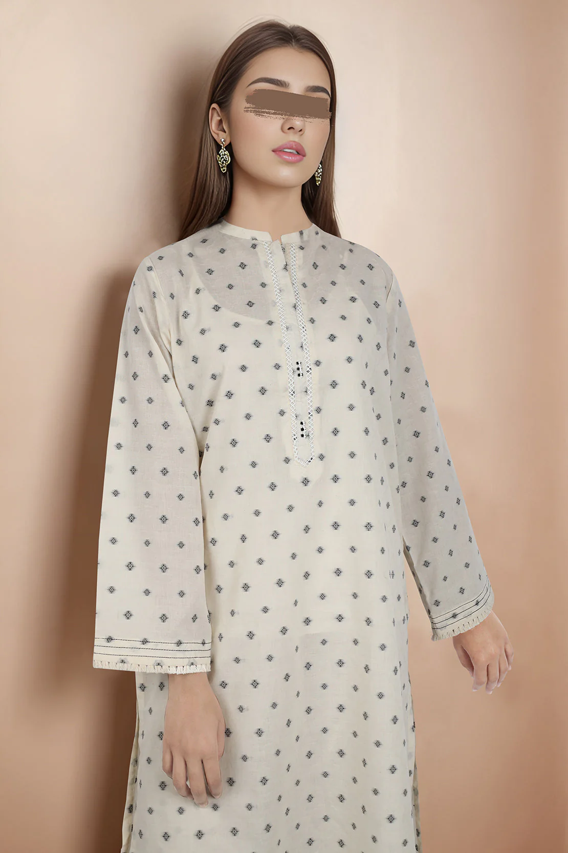 Cotton Jacquard Stitched 2 Piece (Shirt/Trouser) - Image 2