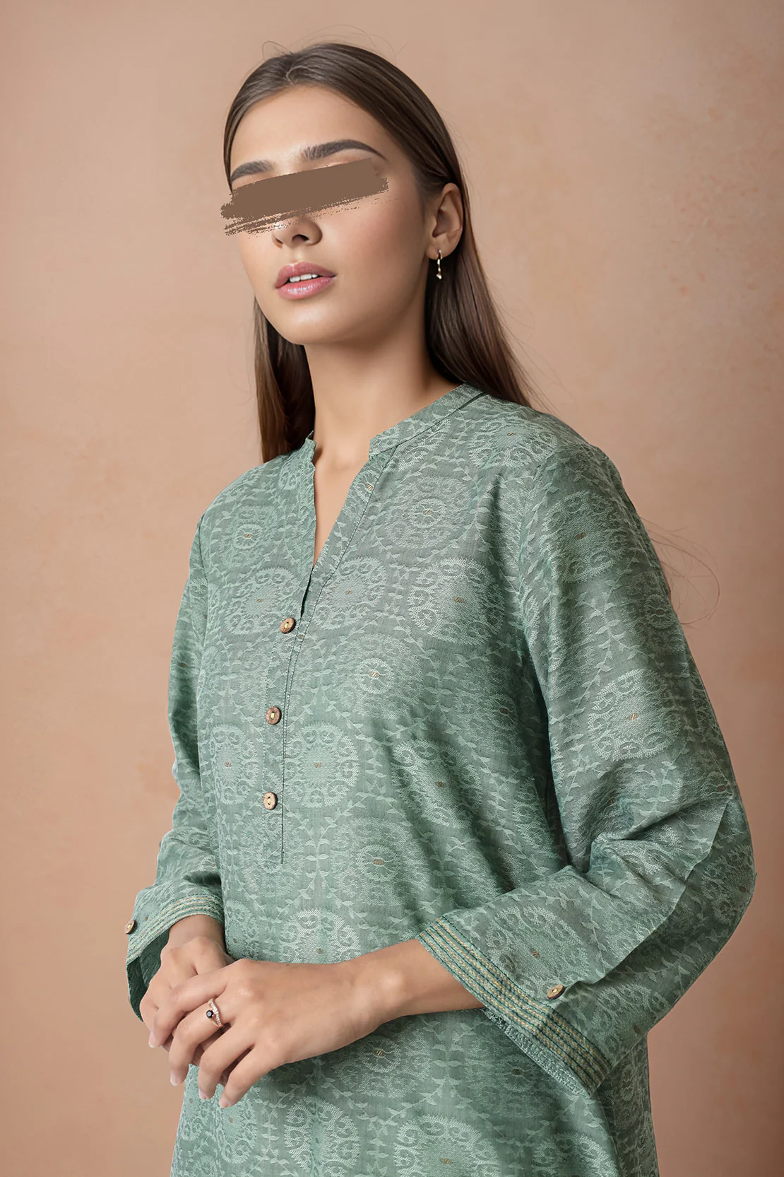 Cotton Jacquard Stitched 2 Piece (Shirt/Trouser) - Image 3