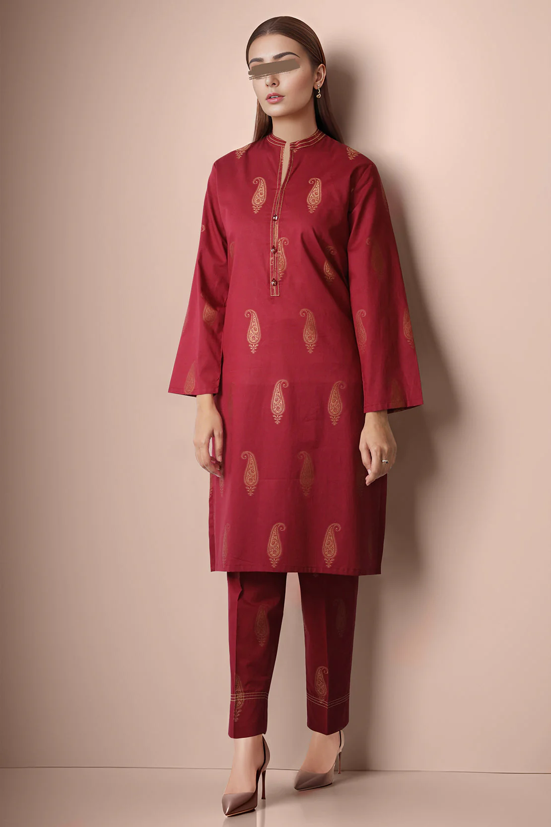Cotton Jacquard Stitched 2 Piece (Shirt/Trouser)
