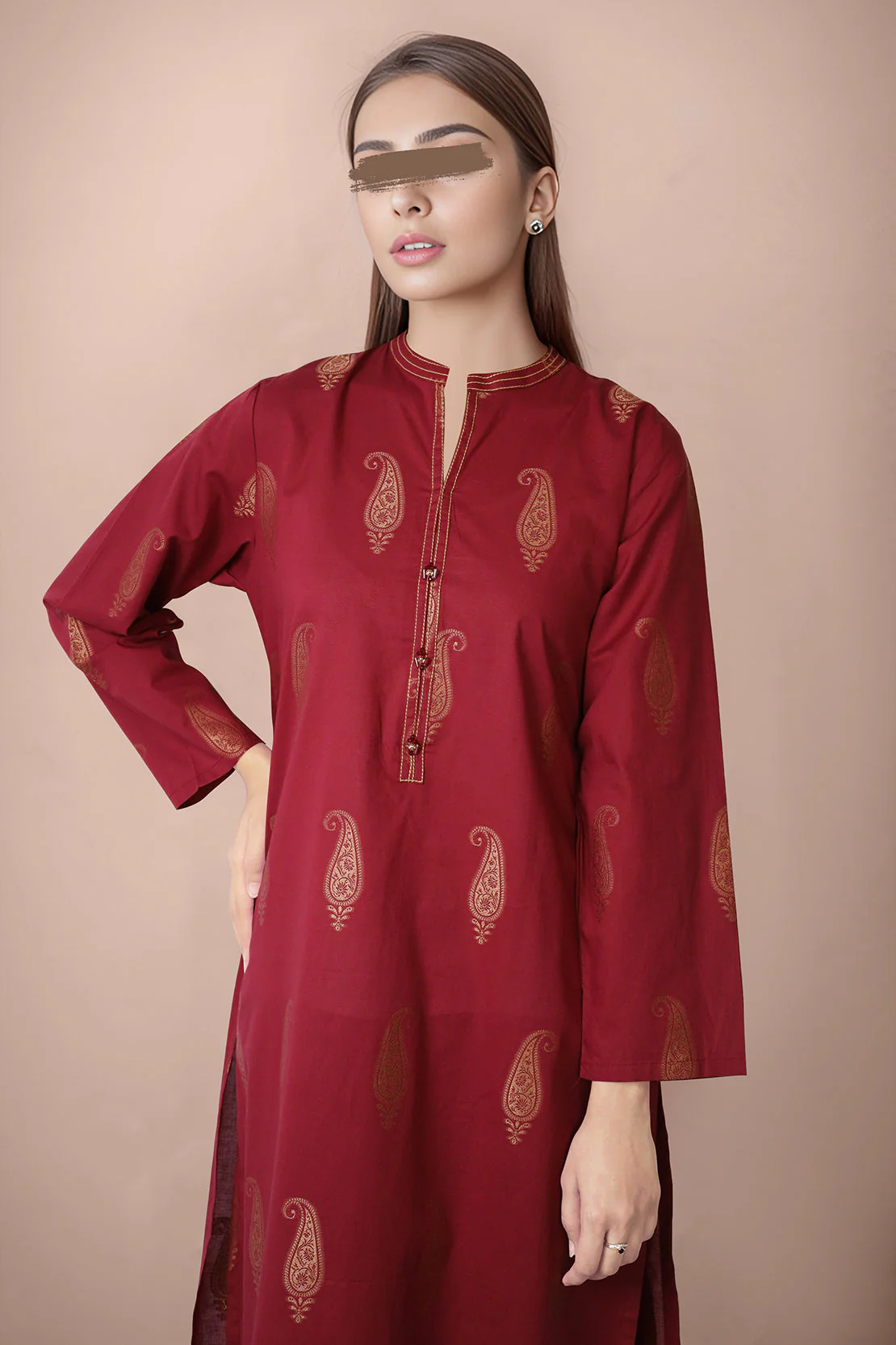 Cotton Jacquard Stitched 2 Piece (Shirt/Trouser) - Image 2