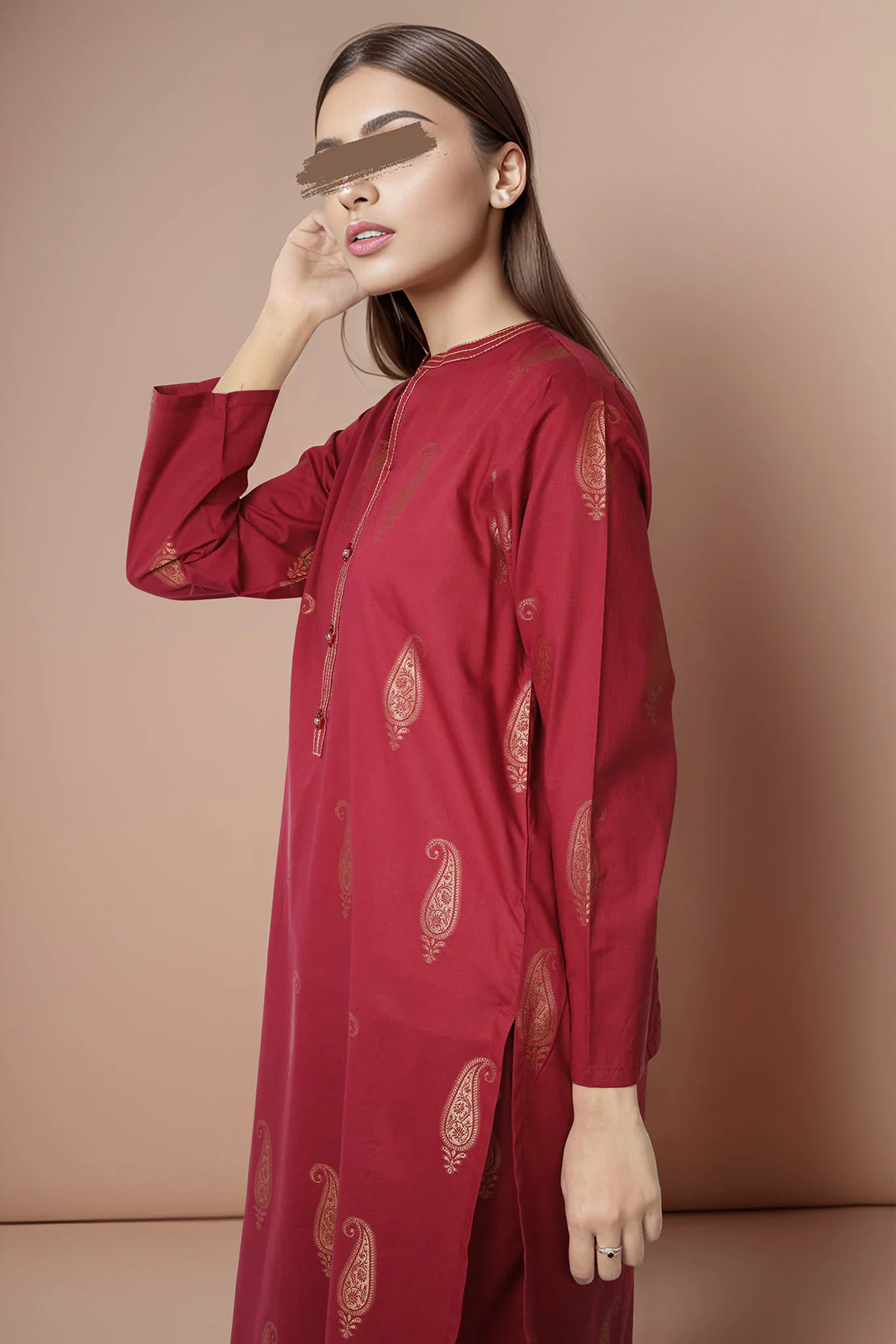 Cotton Jacquard Stitched 2 Piece (Shirt/Trouser) - Image 3