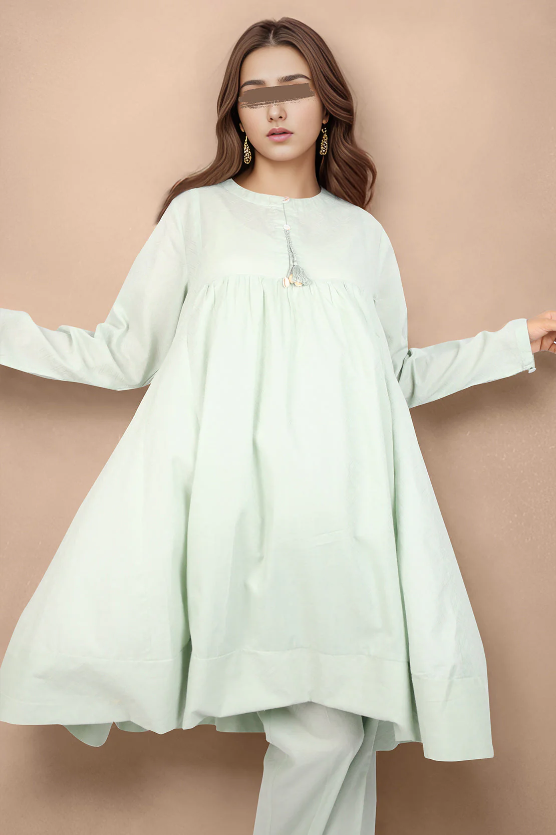 Cotton Jacquard Stitched 2 Piece (Shirt/Trouser) - Image 2